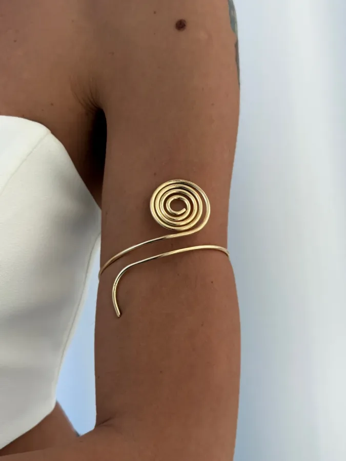Özel Seri Spiral Tasarım Gold Pazu Bilekliği