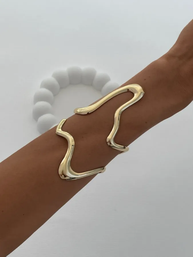 Özel Seri Soyut Tasarım Gold Ayarlanabilir Pinterest Bileklik
